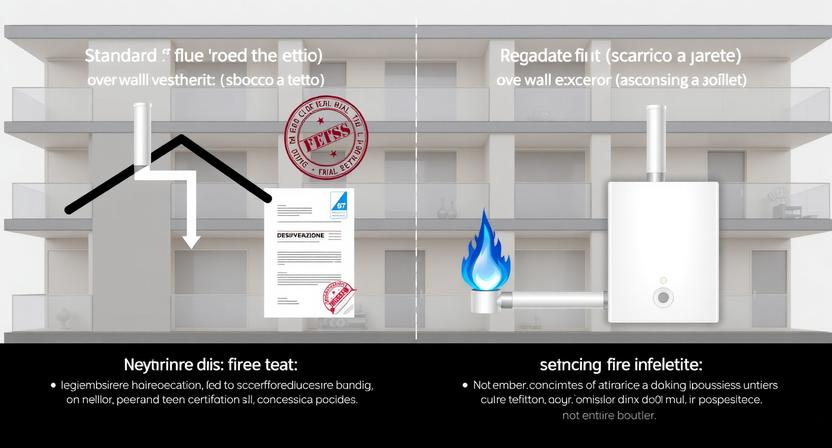Possibilit&agrave; di sbocco a parete per caldaie domestiche