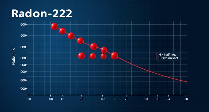 Simulazione di decadimento del Radon